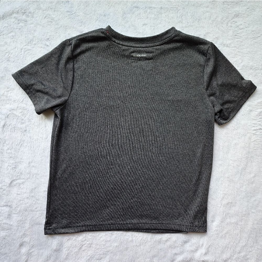 Xersion boys youth graphic athletic tee shirt grey quick dry